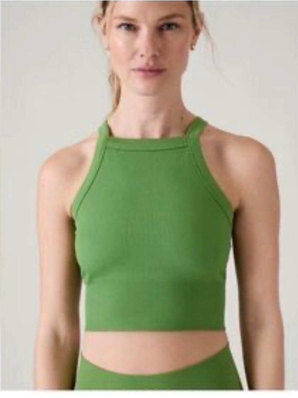 Athleta green Ribbed long bra